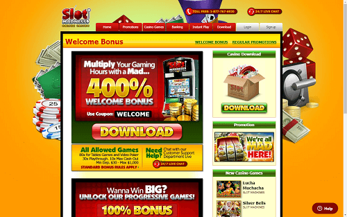 Slot Madness Casino Sign Up Promotion