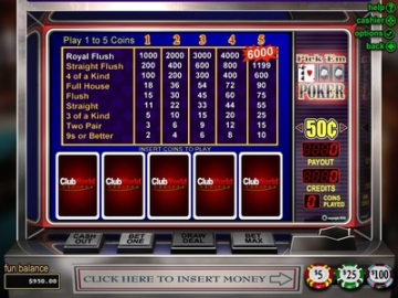Club World Casino Video Poker