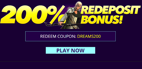 Dreams Casino Reload Bonus