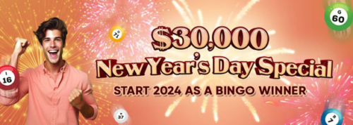 $30K New Year’s Day Special: Win Big with CyberBingo’s Exciting Event